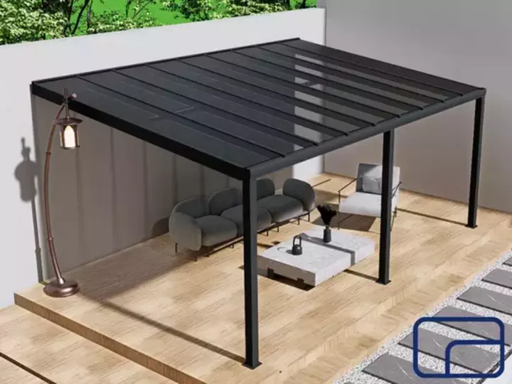 Wall Mounted Polycarbonate Pergola 3x5m